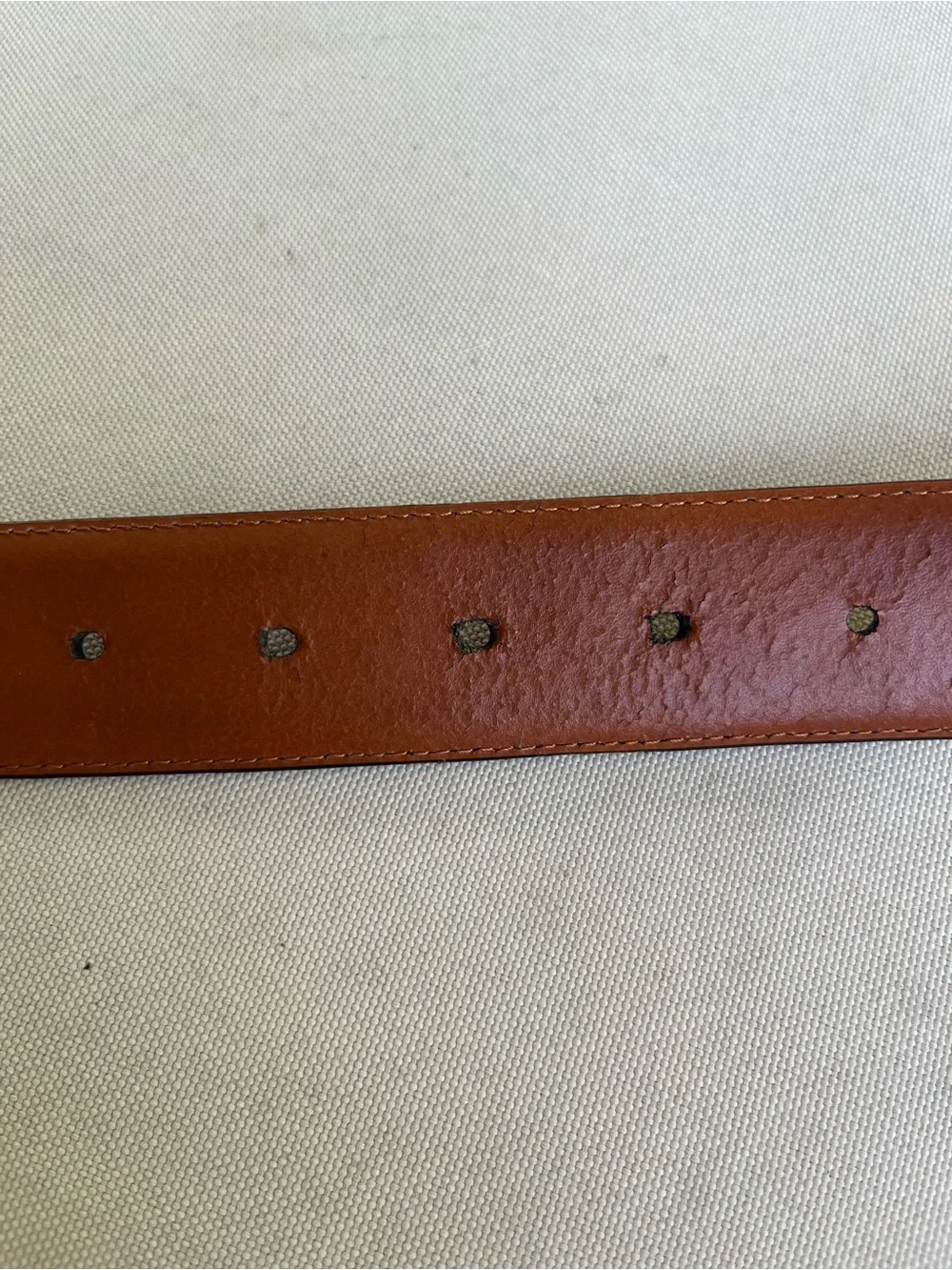 Brooks Brothers Leather Perforated Dress Belt with Silver Buckle